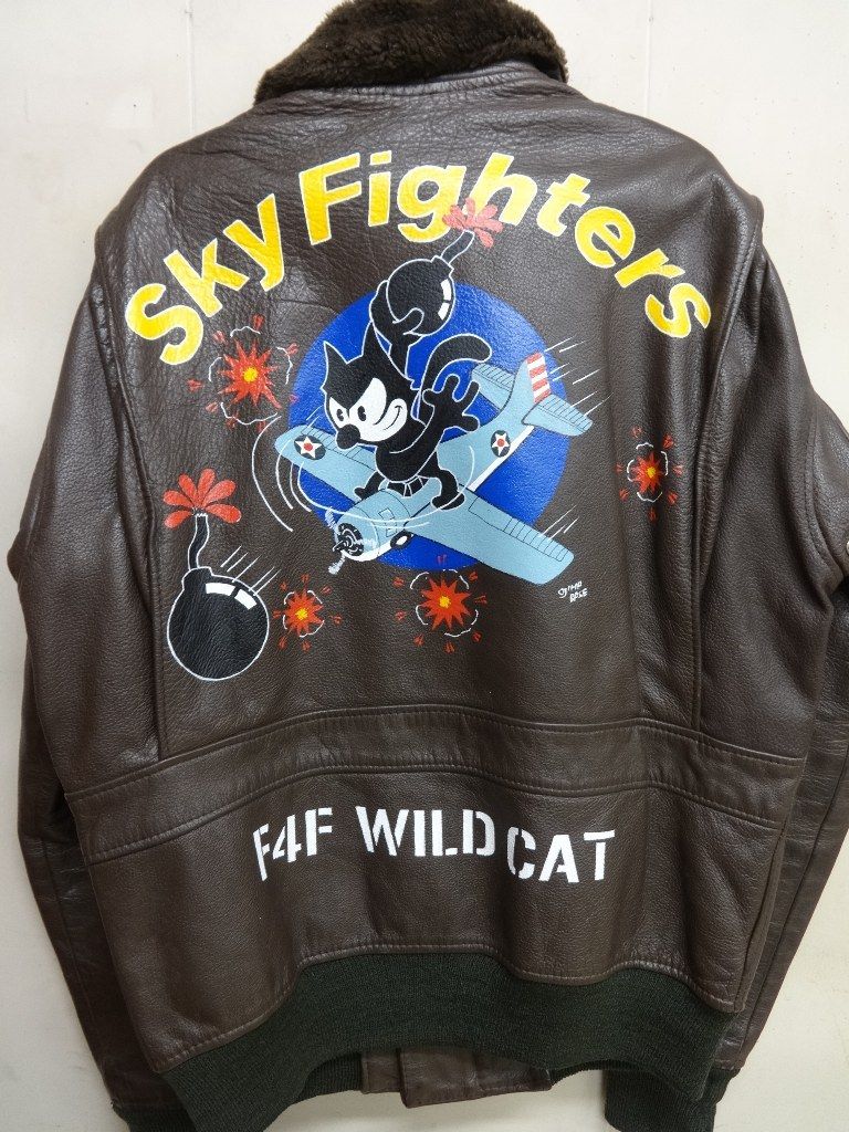 【美品】牛革G-1フライトジャケット XL フィリックス・ザ・キャット G-1フライトジャケット 「FELIX THE CAT」 : OJIMA BASE