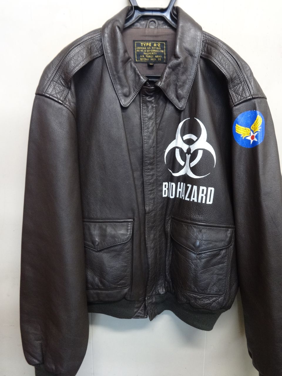 A-2フライトジャケット「バイオハザード」ハンドペイント : OJIMA BASE