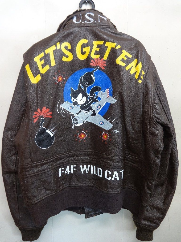 【美品】牛革G-1フライトジャケット XL フィリックス・ザ・キャット 美品】牛革G-1フライトジャケット XL フィリックスキャット