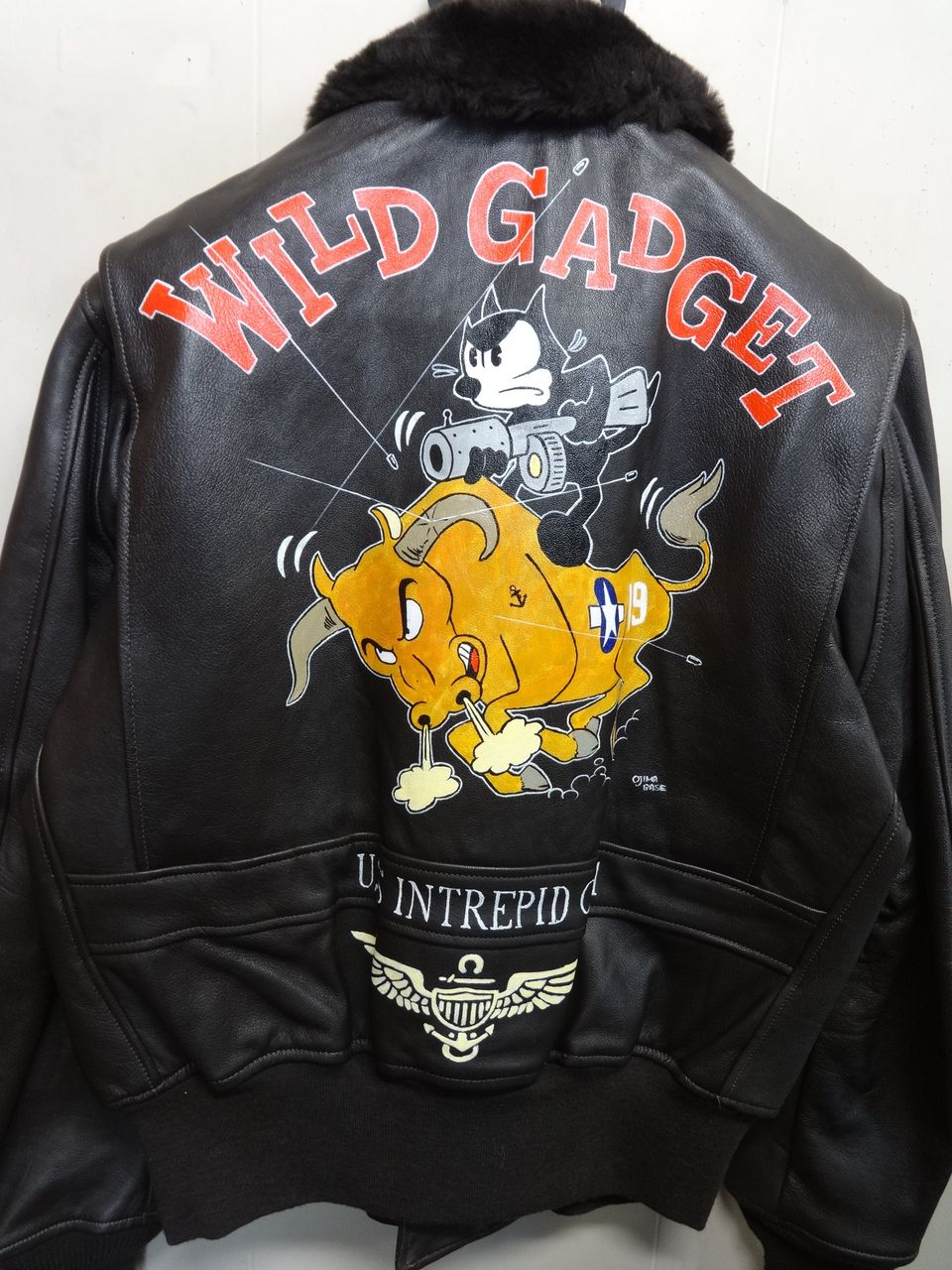 【美品】牛革G-1フライトジャケット XL フィリックス・ザ・キャット 美品】牛革G-1フライトジャケット XL フィリックス・ザ