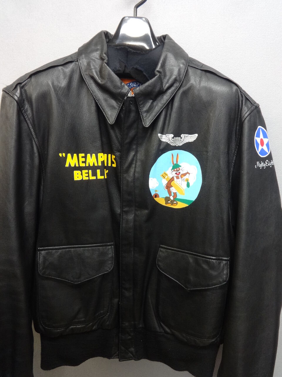 A-2フライトジャケット「メンフィス・ベル」ハンドペイント : OJIMA BASE