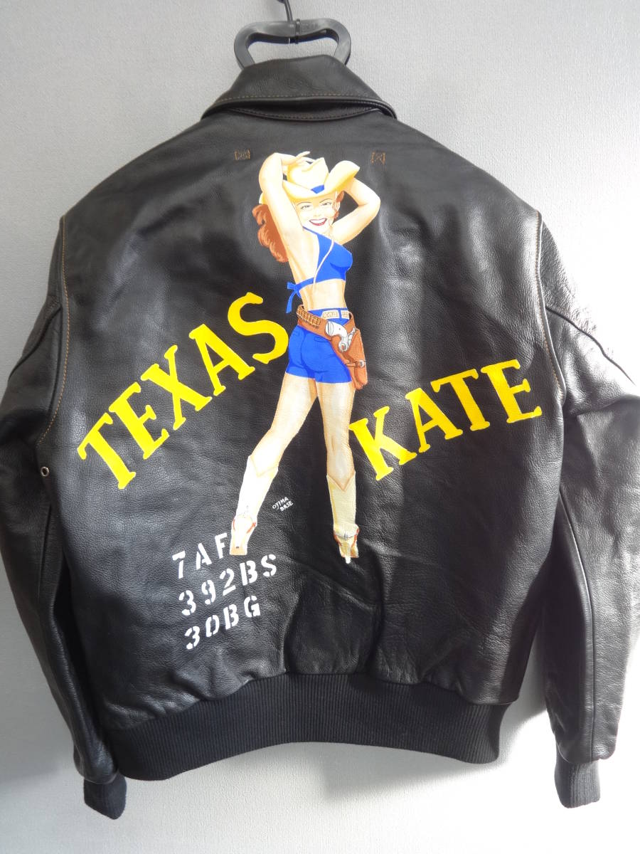 A-2フライトジャケット「TEXAS KATE 」ハンドペイント : OJIMA BASE