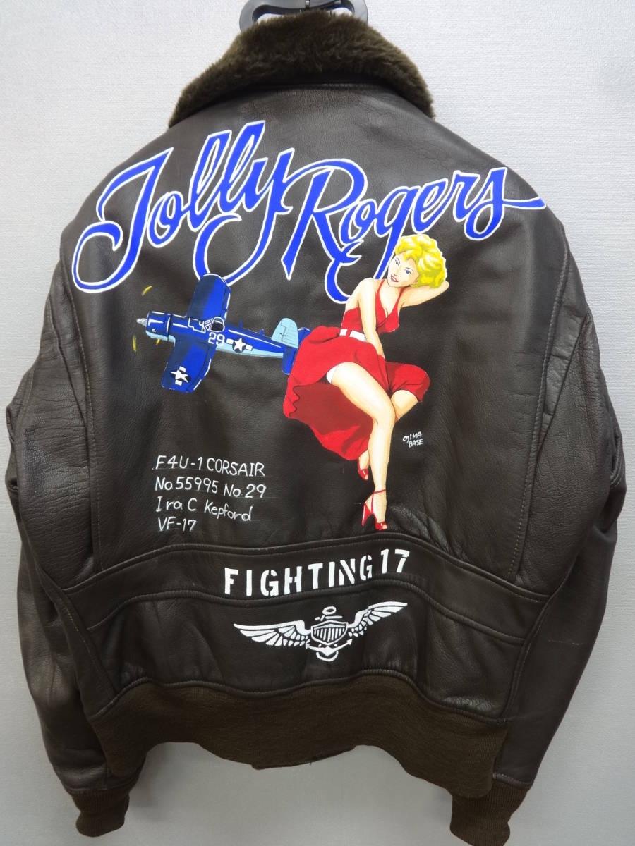 G-1フライトジャケット「JOLLY ROGERS」ハンドペイント : OJIMA BASE G-1フライトジャケット「JOLLY ROGERS」ハンドペイント : OJIMA BASE