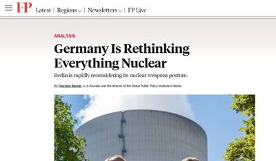 ドイツ、米国が抑えてきた核兵器武装を再考　メルツ次期首相「最善を望みながらも最悪に備える」 世論でも核兵器支持14％から52％へ増加