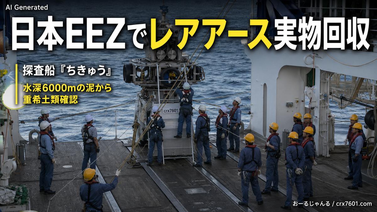 【資源大国へ】中国が輸出規制を続ける希少資源、探査船「ちきゅう」により日本のEEZ内の海底から実物回収に成功