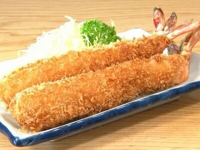 【画像】名古屋の特大エビフライ、想像の1.5倍もデカイｗｗｗ