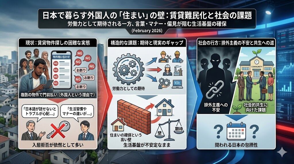 【速報】中東出身の在日外国人、「外国人」と伝えた瞬間に入居断られるケース続出「選んだ物件がすべて断られて内覧すらできず、外国人をすべて同一視するのはアンフェアだ」