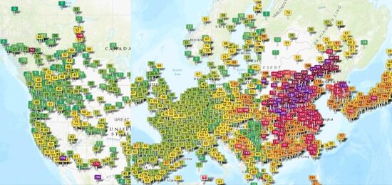 【画像】アジアの大気汚染、とんでもないことになってしまうｗｗｗｗ
