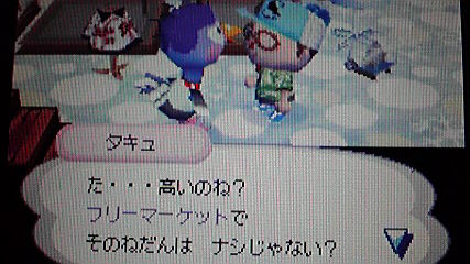 タキュがフリマにきました おいでよどうぶつの森 今さら日記