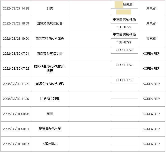 随時更新中 Emsでソウルまでの日数 Second Chance 随時更新中 Emsでソウルまでの日数 Second Chance
