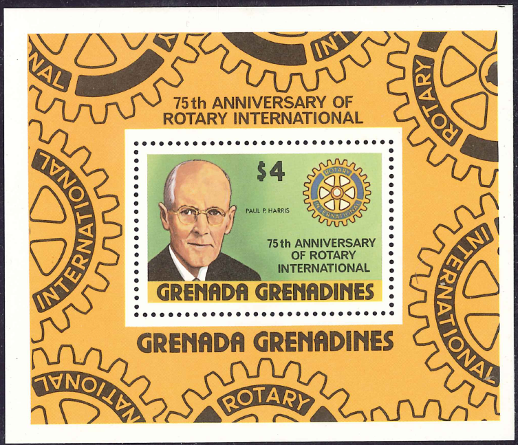 ﾛｰﾀﾘｰ切手　ｸﾞﾚﾅﾀﾞ･ｸﾞﾚﾅﾃﾞｨｰﾝ諸島　1980　4EC$