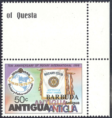 ﾛｰﾀﾘｰ切手 ｱﾝﾃｨｸﾞｱ･ﾊﾞｰﾌﾞｰﾀ 1980-07-21 50EC$