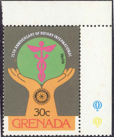 ﾛｰﾀﾘｰ切手　ｸﾞﾚﾅﾀﾞ　1980　30EC￠