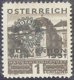 ﾛｰﾀﾘｰ切手　ｵｰｽﾄﾘｱ　1931年 1ｼﾘﾝｸﾞ