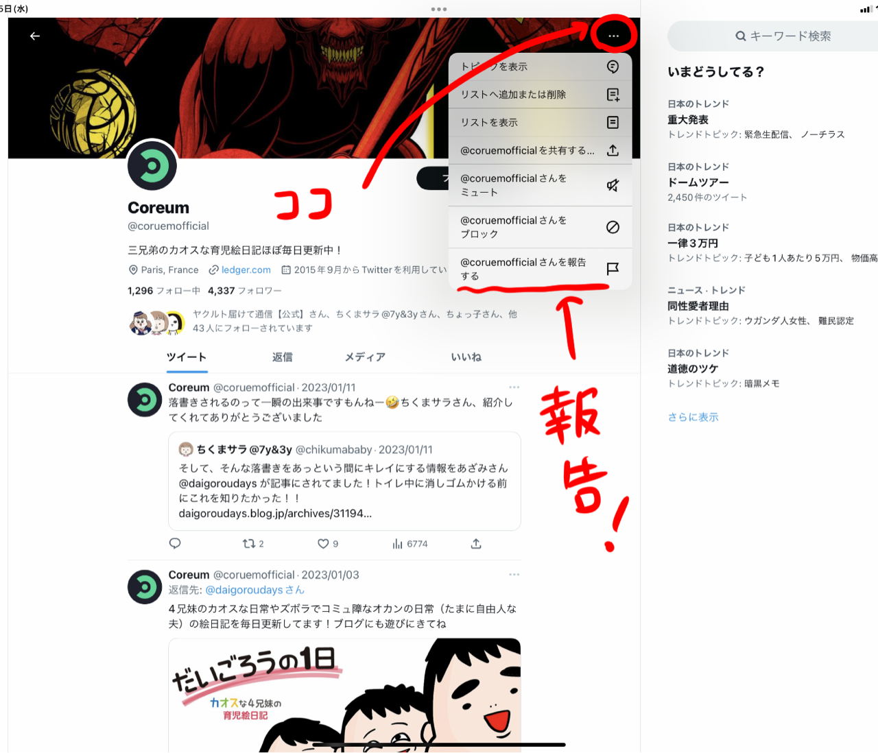 乗っ取りアカウント報告の仕方【詐欺被害を防ぐためご協力お願いします】 : だいごろうの1日 Powered by ライブドアブログ
