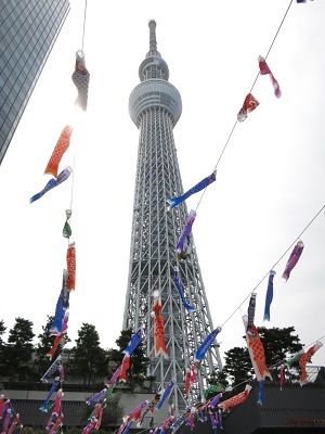 東京スカイツリー と鯉のぼり おかふじの気まぐれ日記