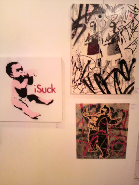 レニー・ギャグノン キャンバス作品『iSuck』Banksy ☆ レニー