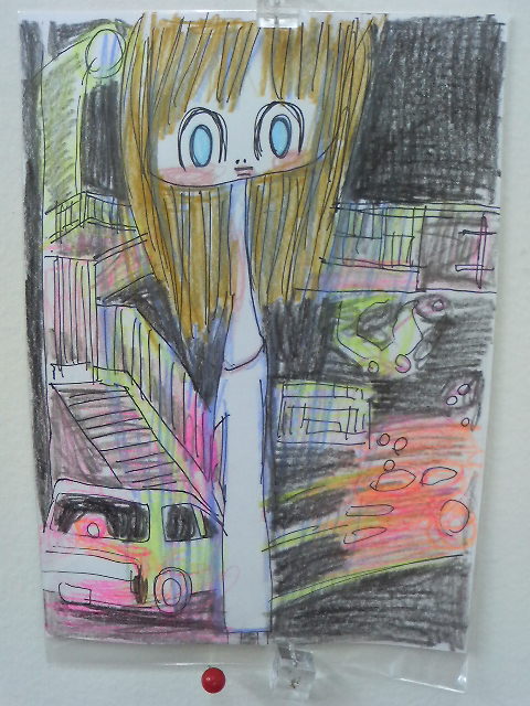 細川真希 原画「People in Seattle 2011」16×26cm 細川真希「Works on paper 」（後） : 旧 おかけんたブログ （最新