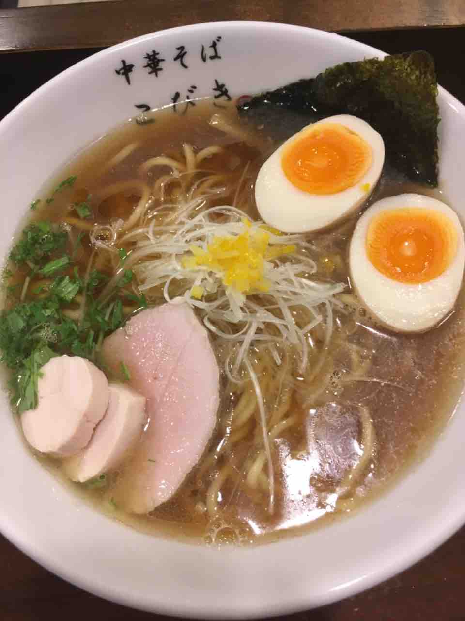 清楚なラーメン 中華そば こびき 味玉煮干しラーメン 岡山らーめんやろう 岡山ラーメンをくだらなくレビューする