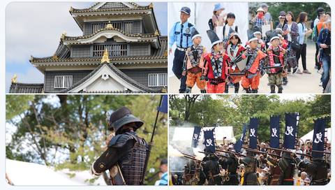 岡山城　宇喜多軍大行列