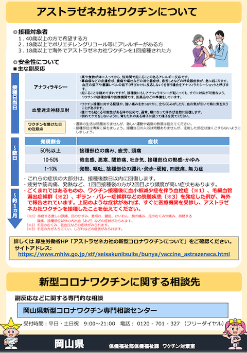 岡山県　アストロゼネカ接種01