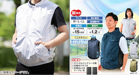 着るだけで体が冷えるベストの仕組みは? 熱中症対策法