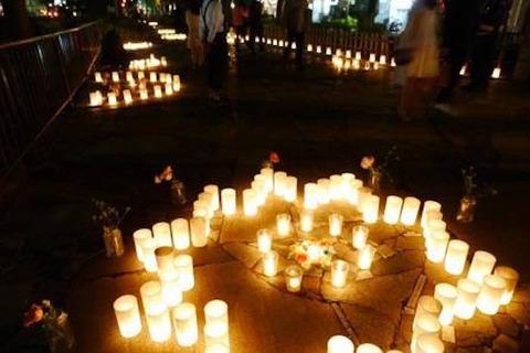 西川緑道公園　キャンドルライト
