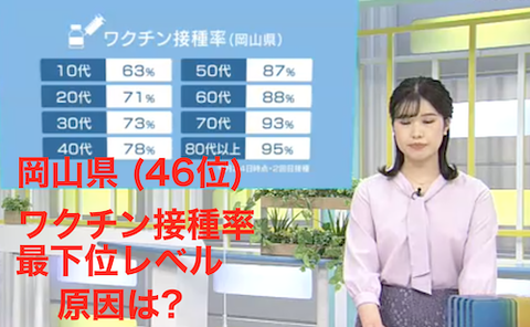 岡山県　最下位レベル(46位)