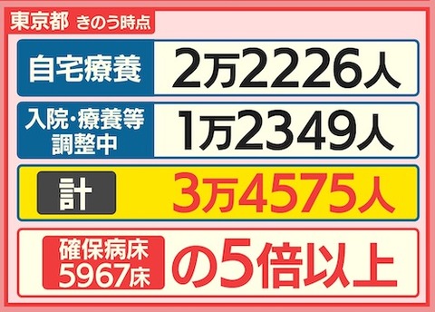 東京　自宅療養0818