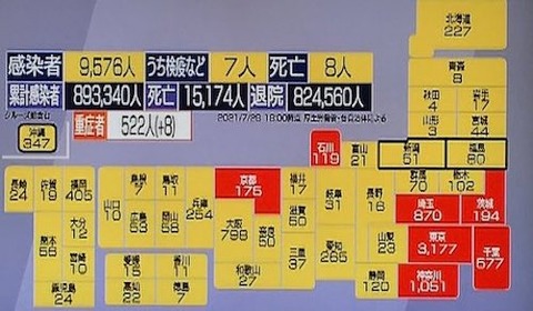 全国感染者0728 pV