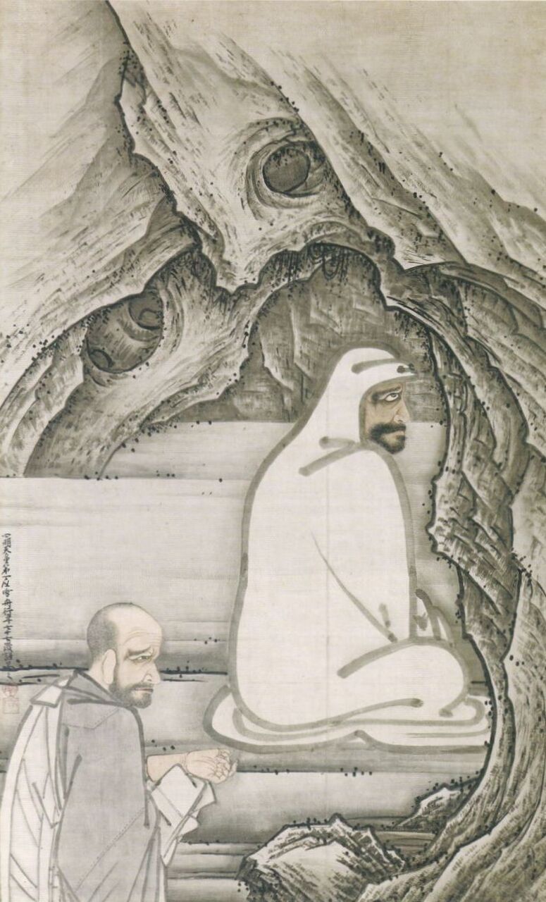 掛け軸 掛軸 雪舟 日本画 水墨画 禅僧