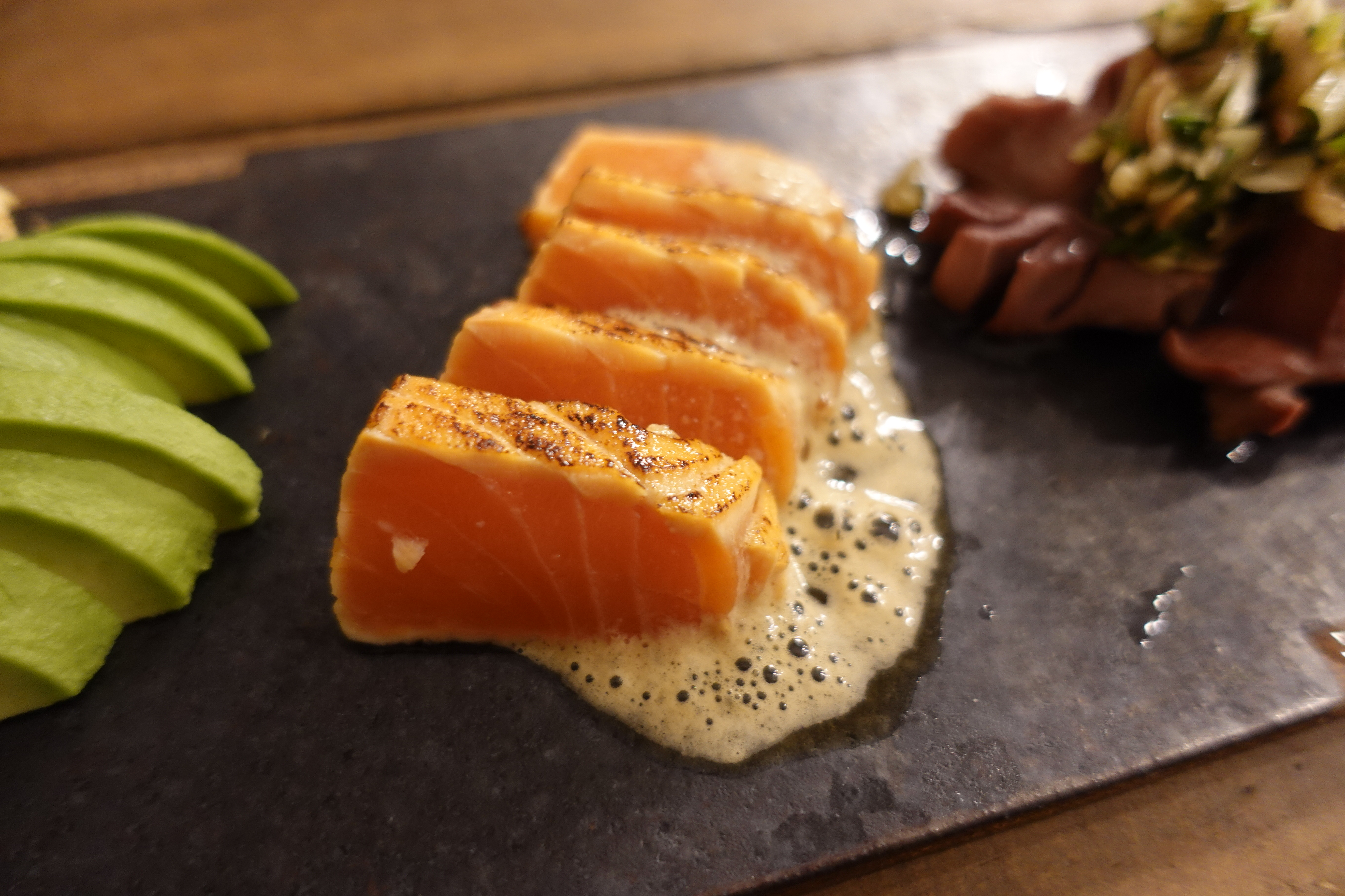 Recipe 炙りサーモンと泡醤油 Noteが面白い 東京オカザキッチン