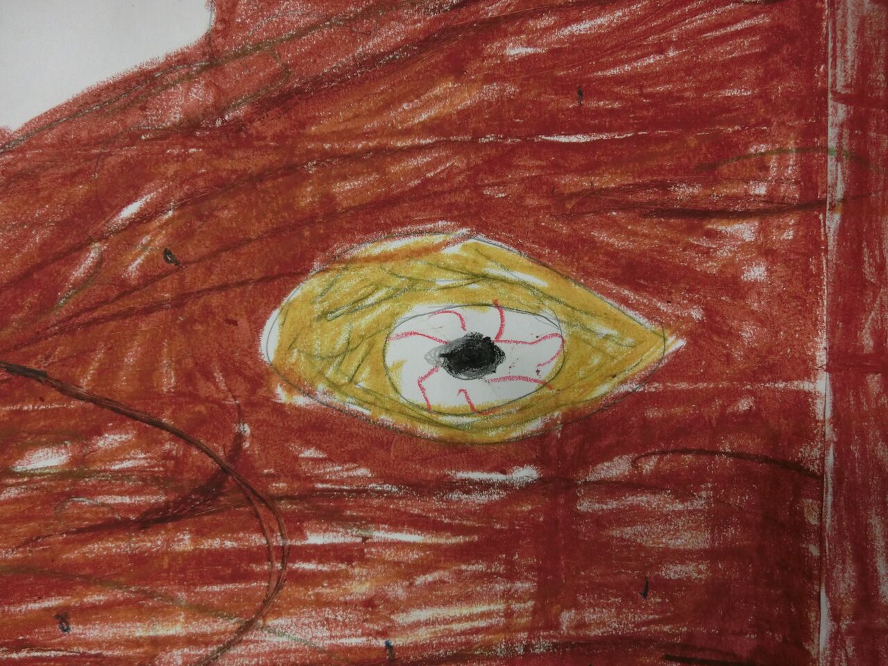 ガオー 恐竜登場 息子が書いた大きな絵 苫米地式コーチング認定コーチ クボトオル 苫米地英人博士の子育て本をやってみた おとうちゃんと貝を愛する息子のブログ