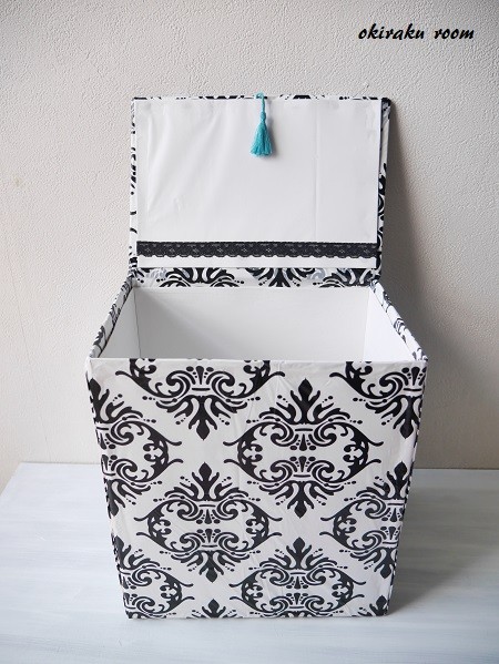 大きめのカルトナージュボックス カルトナージュボックス②【サニタリー収納ボックス】 : okiraku room