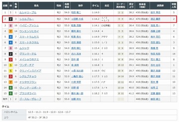 シエルブルー２着３位入線