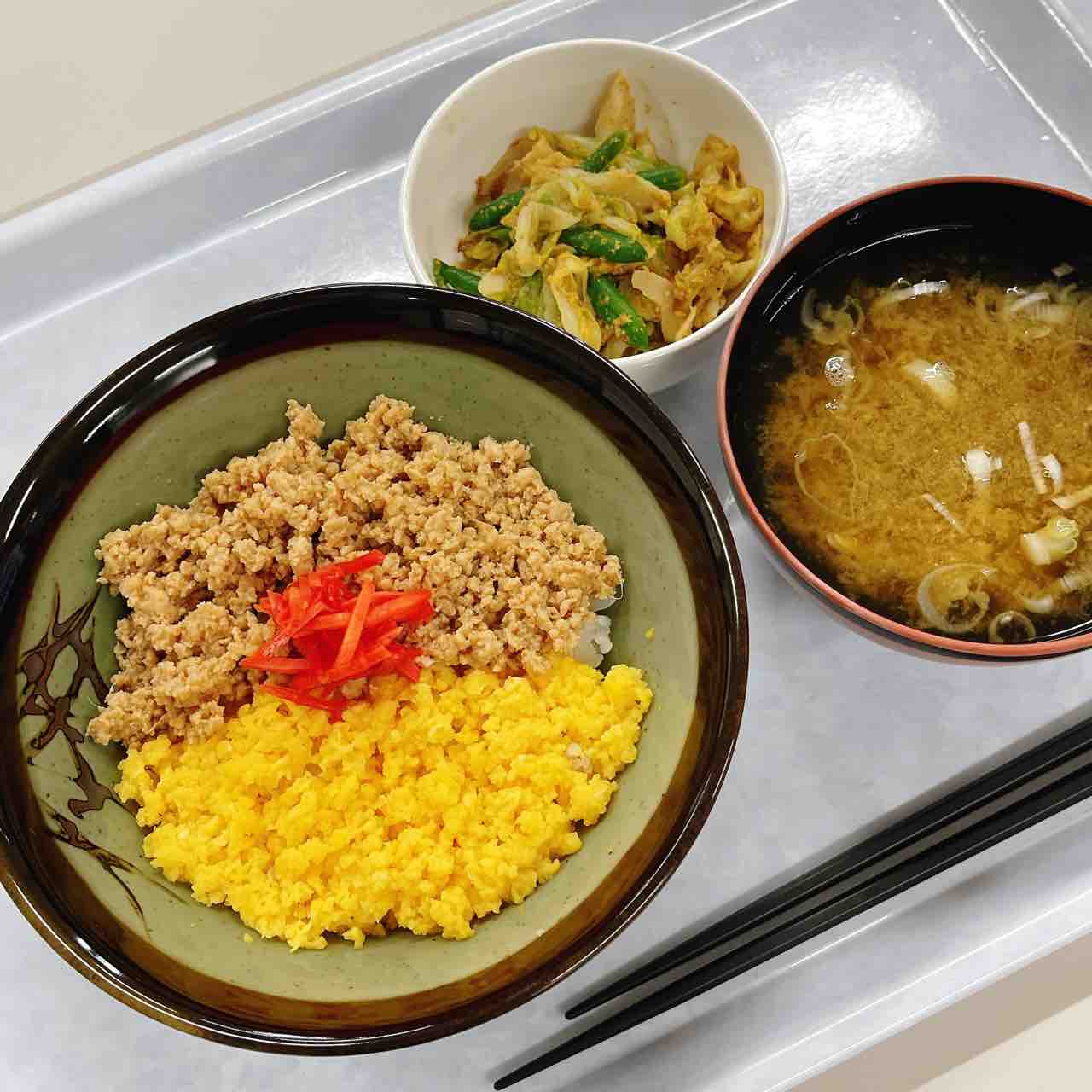 鶏そぼろ丼 おキヨぴー探検隊