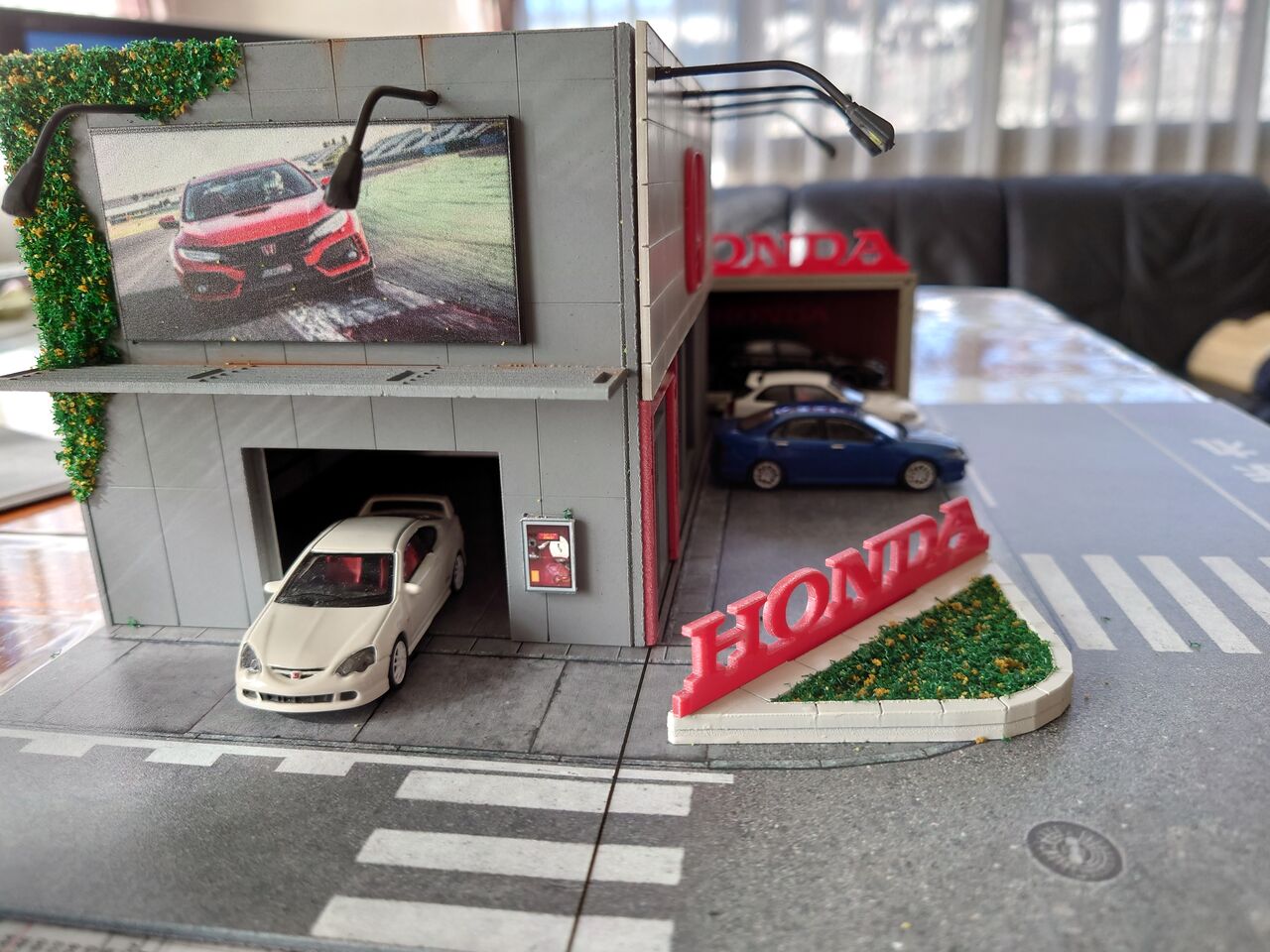 タミヤ 1/20 ホンダ S800 ガレージ風 車庫 ジオラマ ケース付 タミヤ 1/20 ホンダ S800 ガレージ風 車庫 ジオラマ ケース付