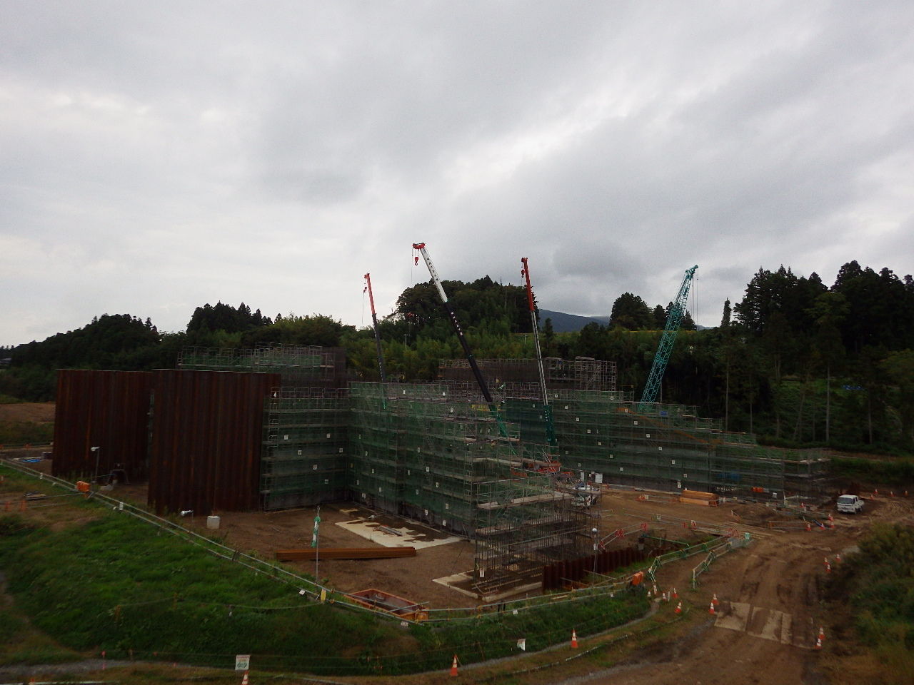 翼壁中間部3Lift型枠 : 一関遊水地長島水門新設工事