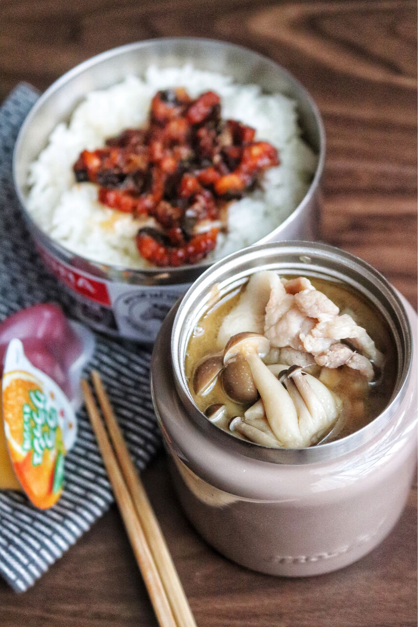 豚こまとしめじの生姜味噌スープ】＊スープジャー本品切れ中です
