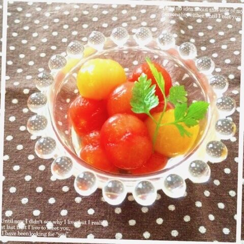 フルーツみたいなミニトマトのコンポート : たっきーママオフィシャル  