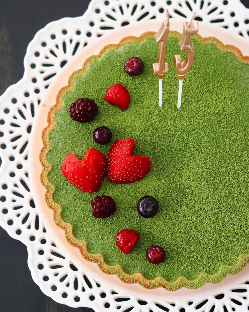 15歳の誕生日ケーキ【抹茶の二層タルト】 : たっきーママオフィシャル