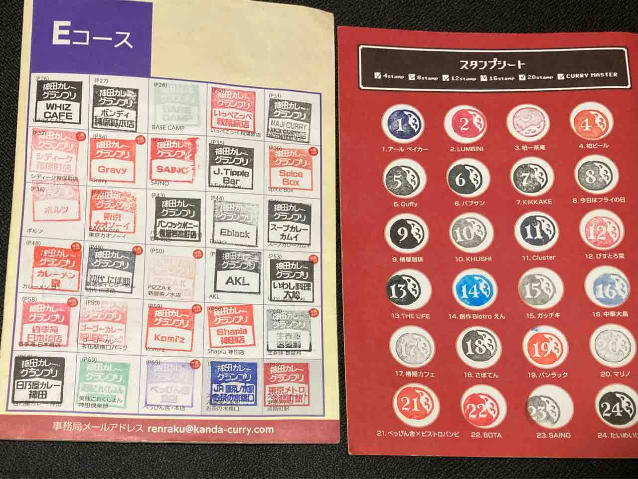 神田カレー街食べ歩きスタンプラリー2023】フルコンプリートして