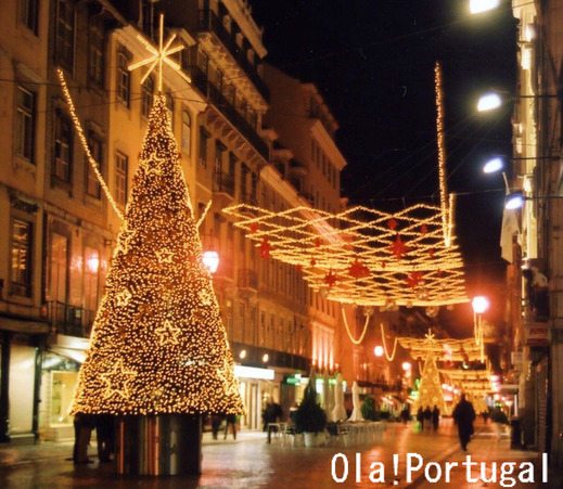 ポルトガルのクリスマスのイルミネーション（リスボン）