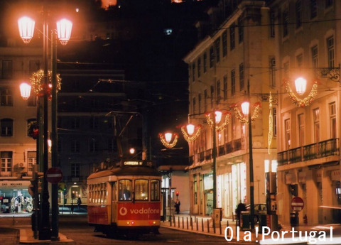 クリスマスの頃のリスボン市電