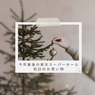 今年最後の楽天スーパーセール 初日のお買い物