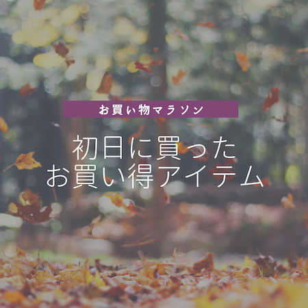 お買い物マラソン初日