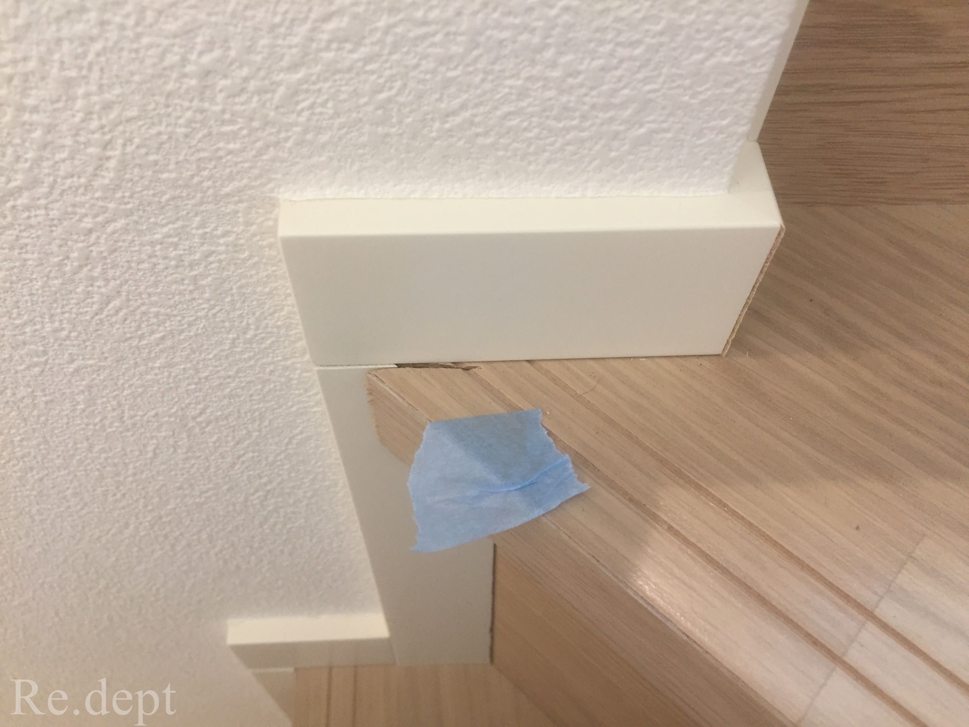 17 63 階段段板隙間補修 覆水盆に返るかも