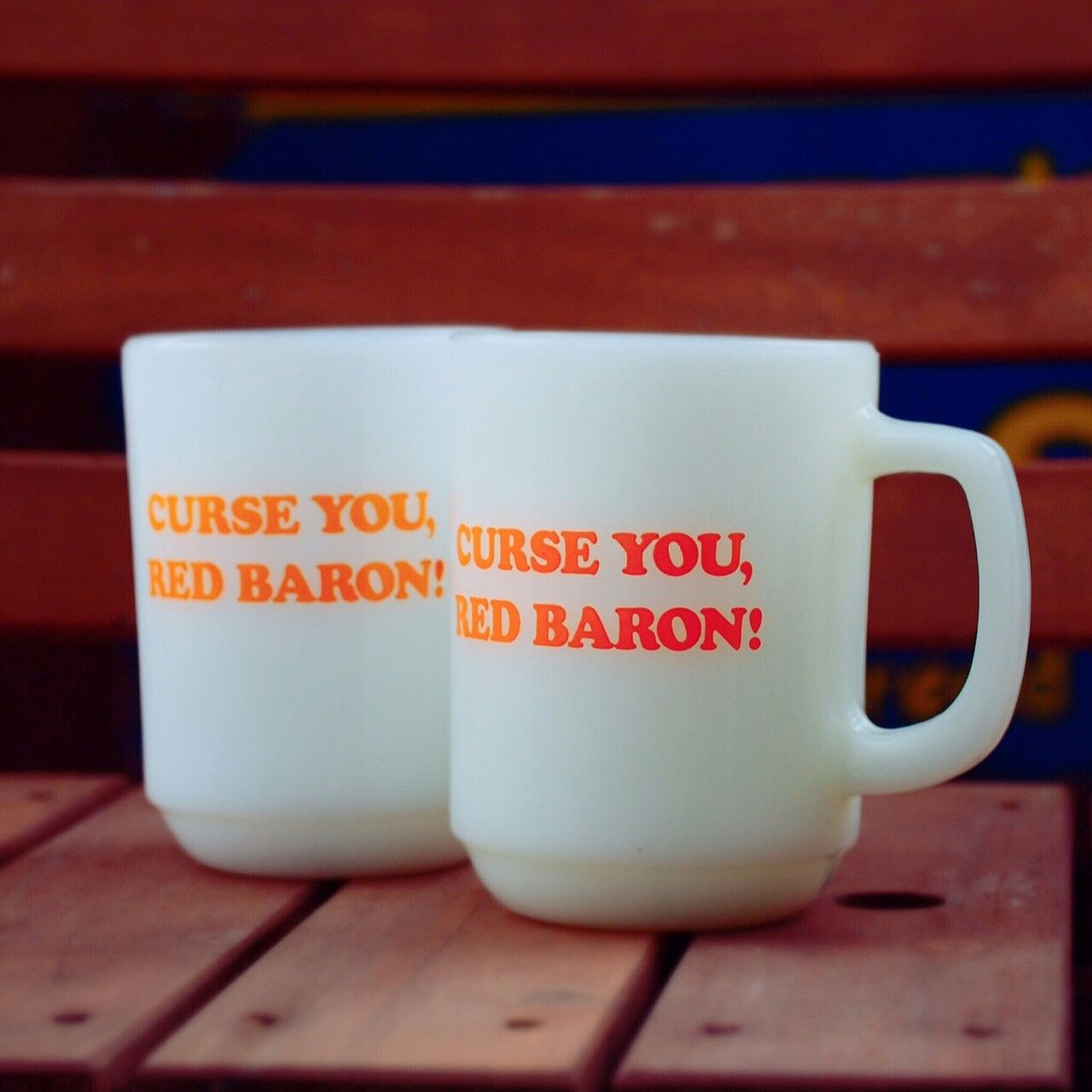 Fire King Red Baron Orange The Old Snoopy Collection