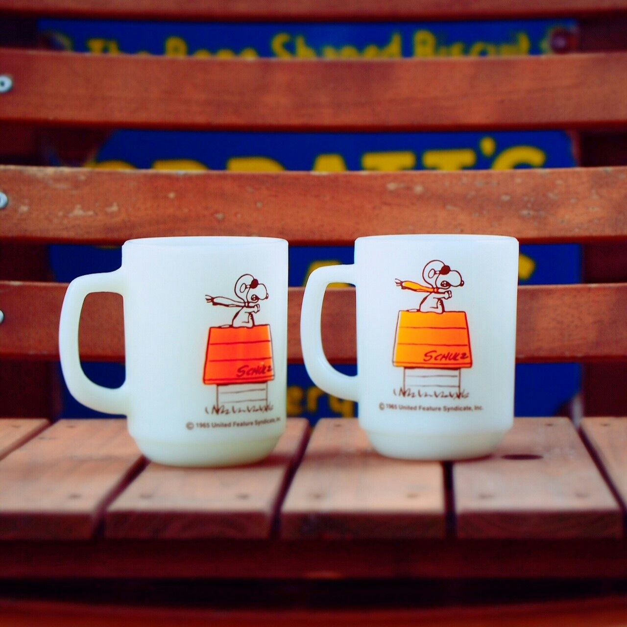 Fire King Red Baron Orange The Old Snoopy Collection
