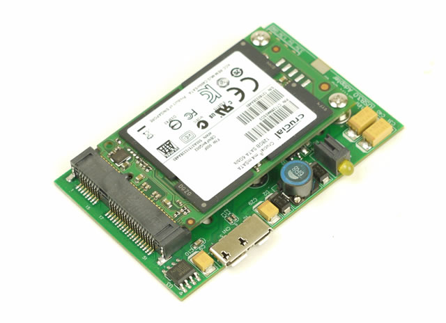 奥さん これが欲しかったんだろ? SSDMB ver1.4 mSATA用外部USB3.0アダプタ オリオリオリオ~ Crucial 128GB mSATA接続SSD SATA6Gbps CT128M4SSD3